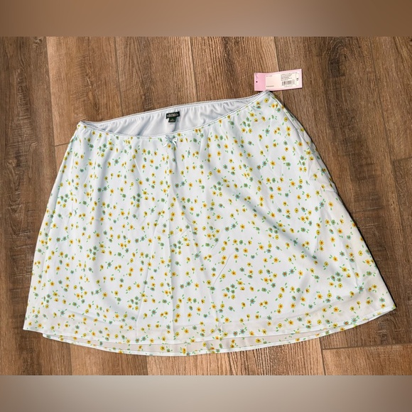 wild fable Dresses & Skirts - Wild Fable Light Blue Floral A-Line Skirt